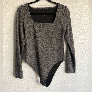 A new day body suit long sleeve grey medium